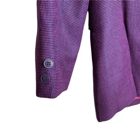 Vintage 70s-80s Schrader Separates Wool Skirt Suit Pink & Purple Est. M - Picture 10 of 16